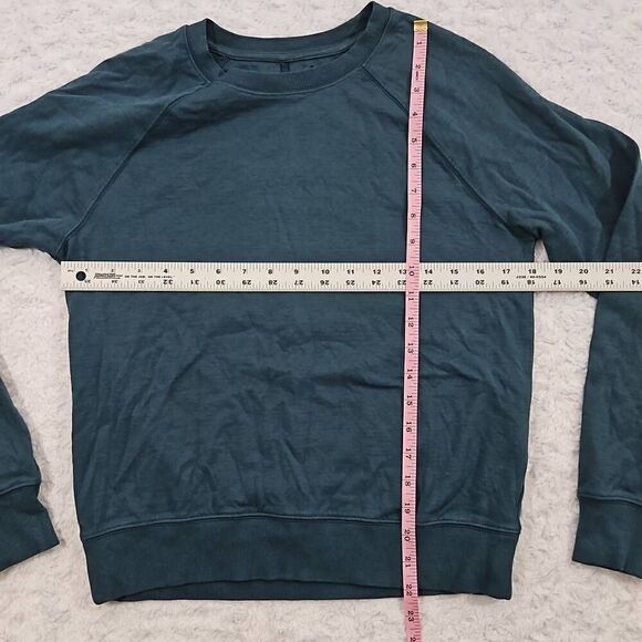 Athleta Womens XXS Sundown Sweatshirt Oceanic teal Lounge Comfort Cozy Spring - Picture 3 of 5